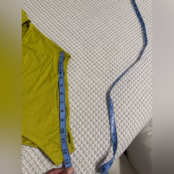 Zara Stylish Olive Green One-Piece Swimsuit Size L - Picture 12 of 13